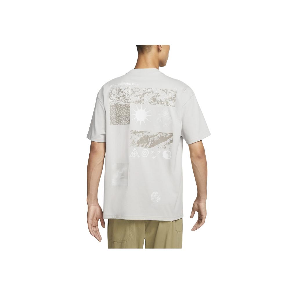 Nike ACG Collection Quick-Dry Breathable Regular Fit Round Neck Short Sleeve T-Shirt with Back Print Men Tops Light-Iron FJ1126-012