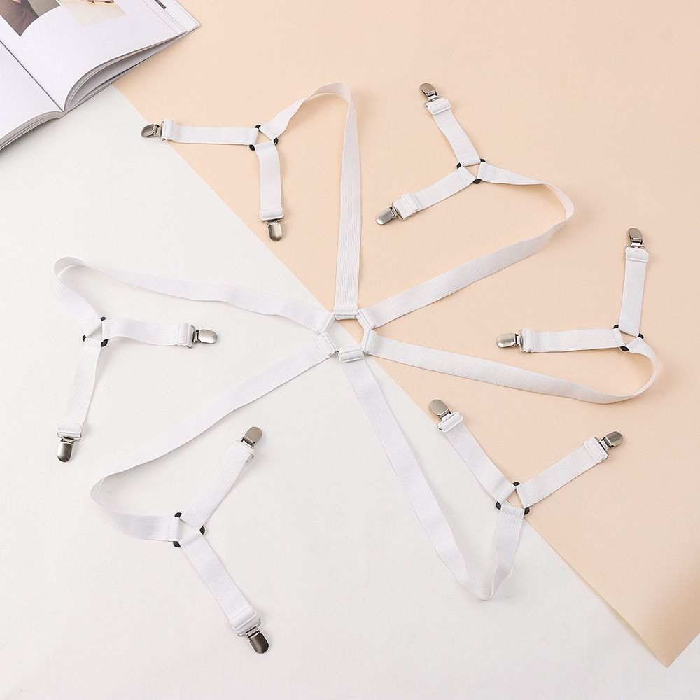 Nylon Bed Sheet Holder 12 Clips Fixing Strap Grippers Fasteners Cover Mattress Clip  Blankets