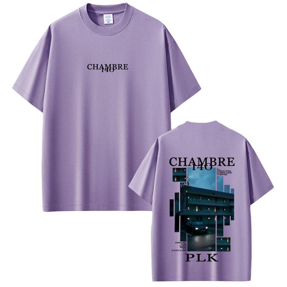 Rapper PLK Chambre 140 Album Graphic Tshirt Summer Unisex Women Hip Hop Fashion Pop Music Tshirt Male Vintage Oversized Streetwear