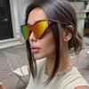 Fashion Y2K Punk Cat Eye Sunglasses Women Men Luxury Brand One-Piece Shades Sun Glasses Female Vintage Shield Eyewear UV400