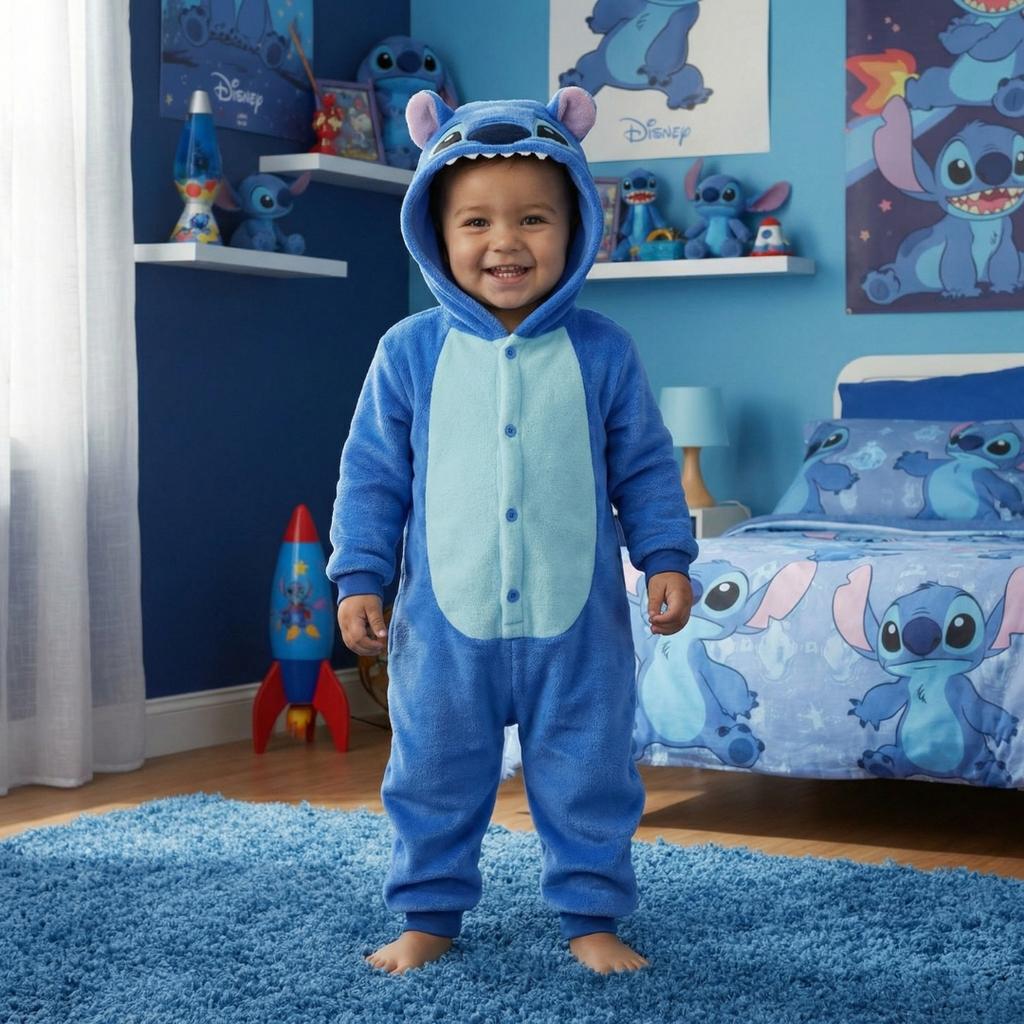 Piżama Onesie Przebranie Śpiochy Disney Stitch Niemowlę 100: 85-90 Cm