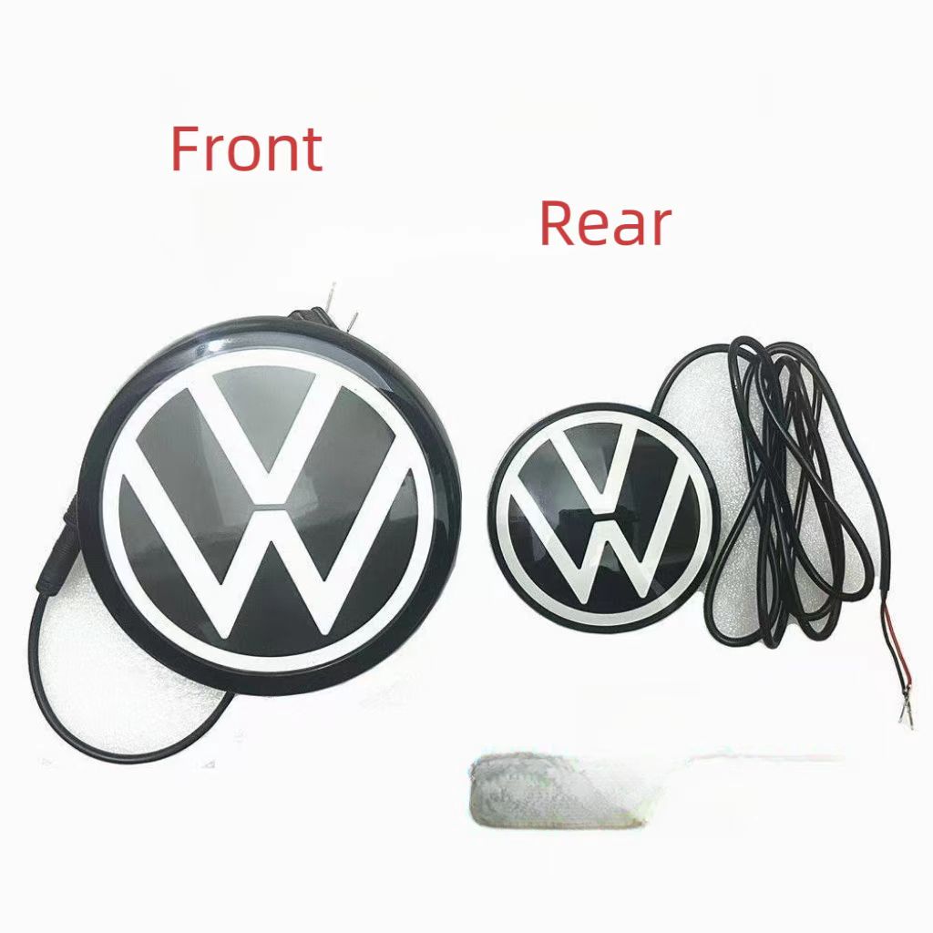 Для VW Volkswagen Jetta MK5 Golf VW Sagitar 2019-2025 ACC Передняя эмблема и светодиодный задний значок (Задний значок требует провода диаметром 0,5 см