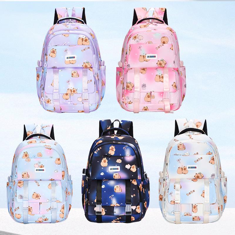 Junior High School Student Schoolbag Girls Cartoon Printed Travel Backpack