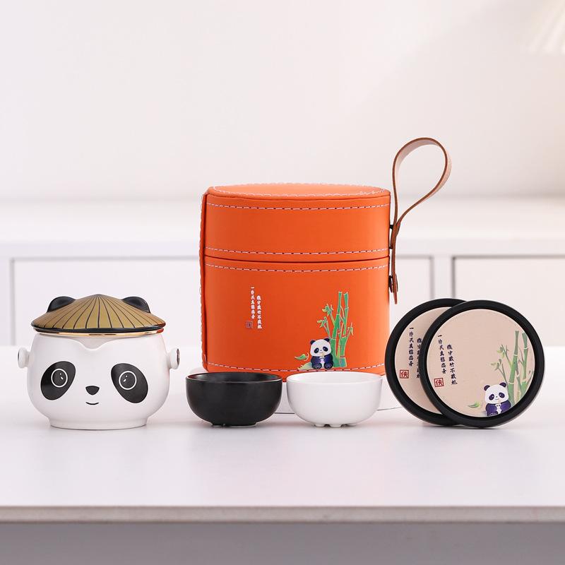 Panda merchandise gift company business activities annual meeting gift set high-end practical for customers to print