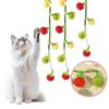 Игрушка-веревка с кошачьей мятой в форме фруктов Интерактивная игрушка-дразнилка для кошек с колокольчиком Мягкие помидоры Игрушка-грызун для кошек для игры и тренировок в помещении