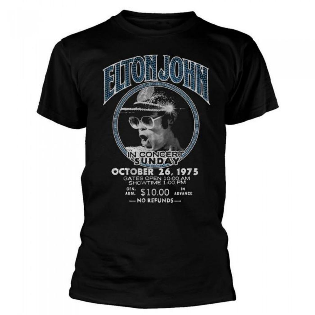 Elton John Unisex Adult Live In Concert Cotton T-Shirt