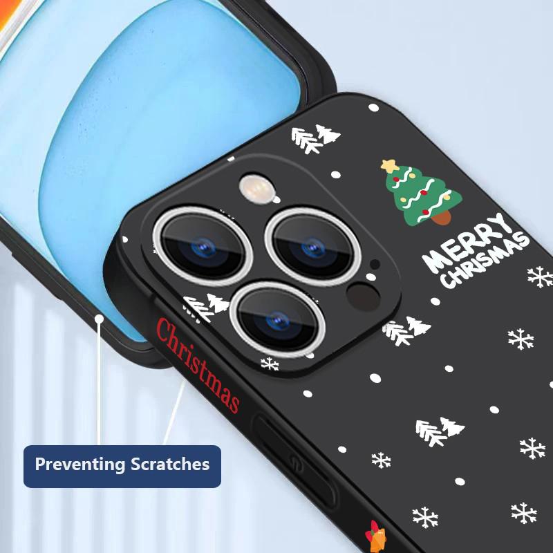 Матовый чехол-шнурок с рождественским узором для iPhone 16 Pro 15 14 Plus 13 12 Mini 11 Pro Max Xr Xs 7 8 Se мягкий тонкий чехол из ТПУ