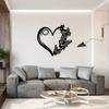 Butterfly Heart Metal Wall Art – Steel Garden & Patio Decor, Elegant Hanging for Home, Living Room & Bedroom, Perfect Gift