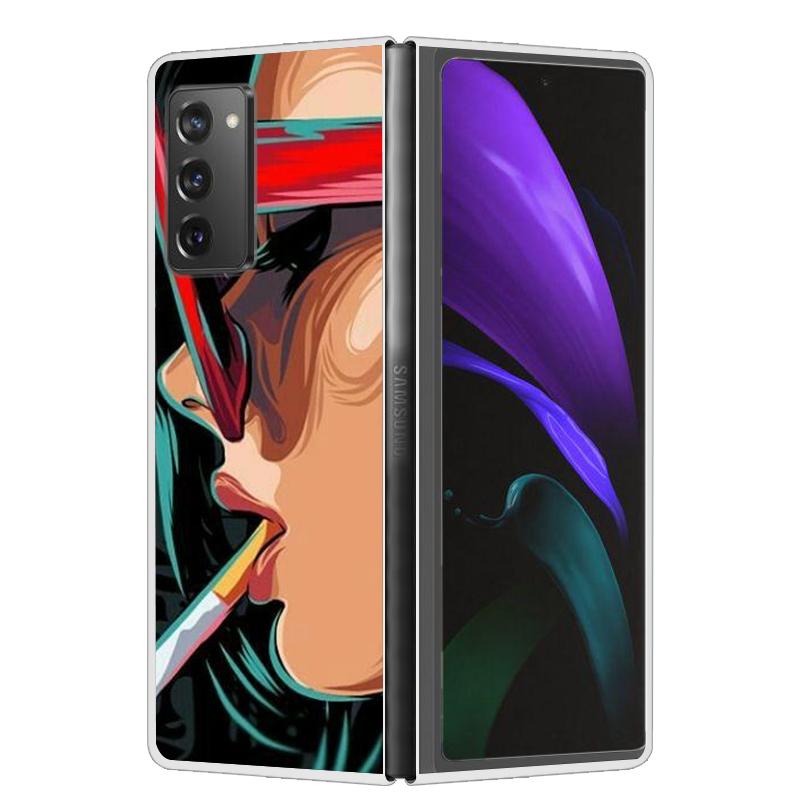 Крутой чехол для Samsung Z Fold 6 5 4 3 Чехол Жесткая прозрачная пластиковая крышка для Samsung Galaxy Z Fold 2 5 6 Чехол для телефона Funda ZFold2 Coque
