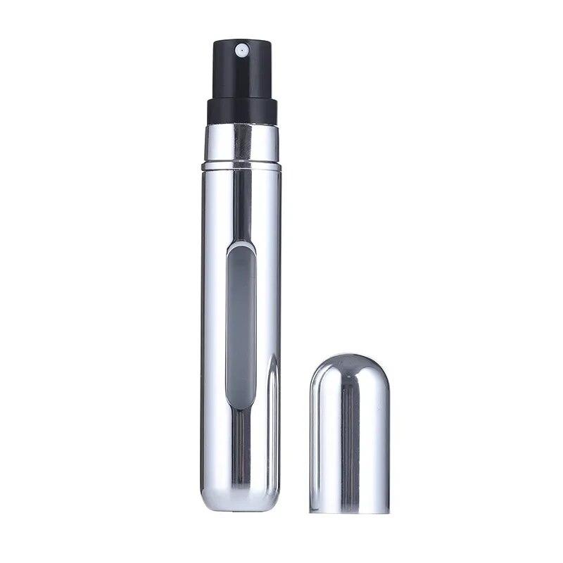 8ML Portable Travel Mini Small Container Aluminum Purse Tester Decant Perfume Roller Bottle Dispensing Tool Refillable Spray 1PC