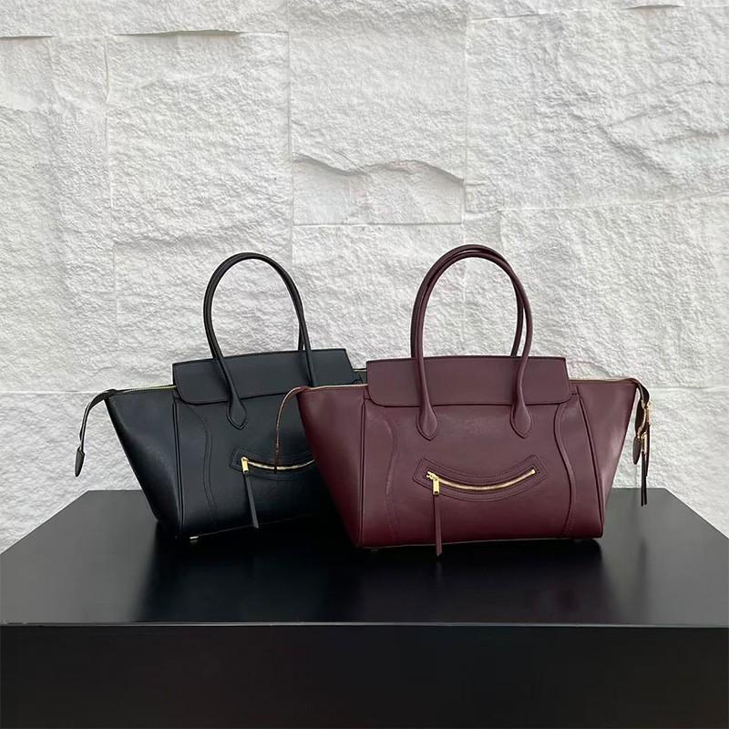 Сумка Smiling Wing Bag Большая вместимость Мягкая кожа Темперамент Простая сумка-тоут для поездок на работу Женская