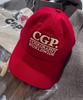 Кепка-бейсболка с квадратным логотипом CGP_Красная