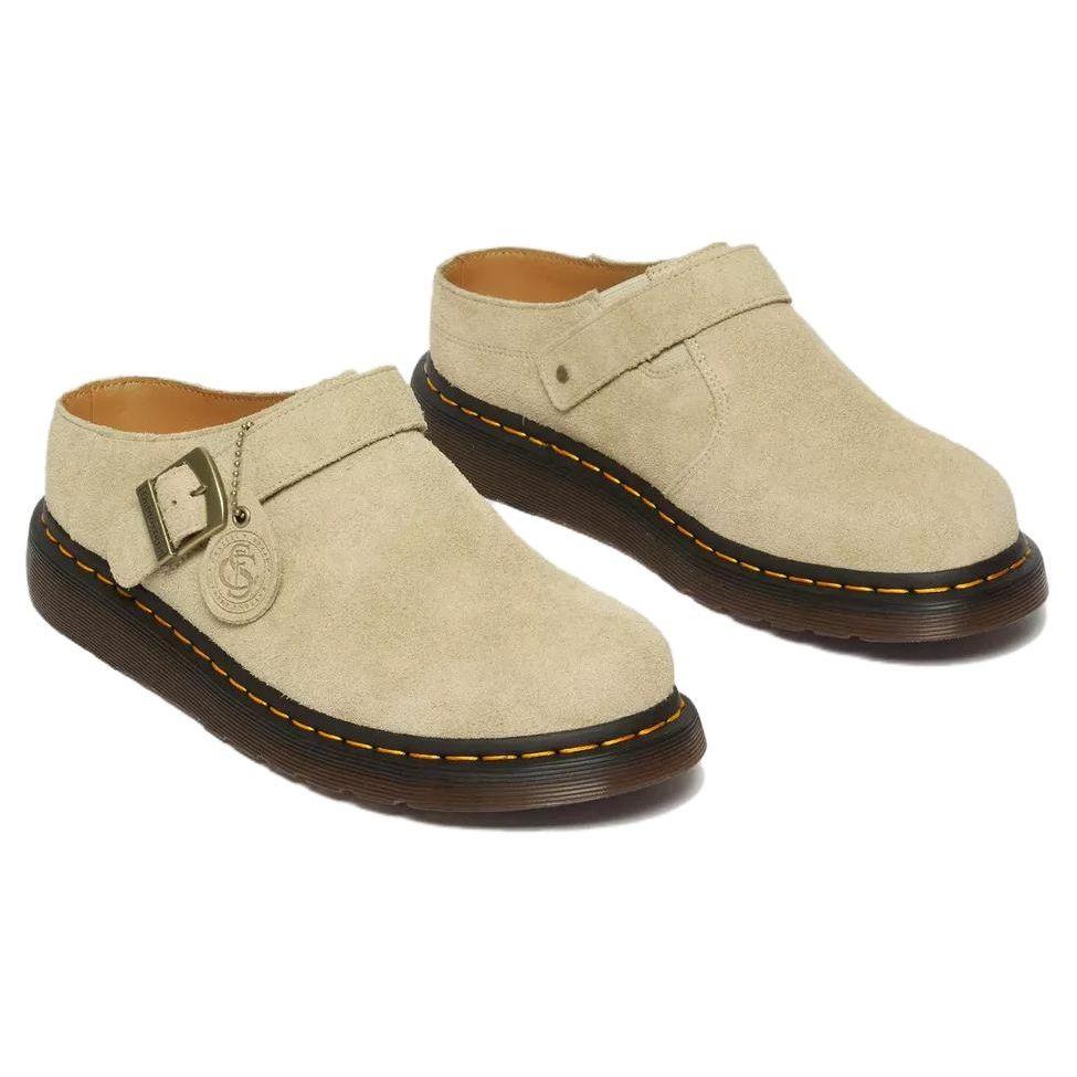 Доктор. Martens Isham Desert Oasis Suede Mule Parchment Beige Unisex Sneakers Cream 31734292