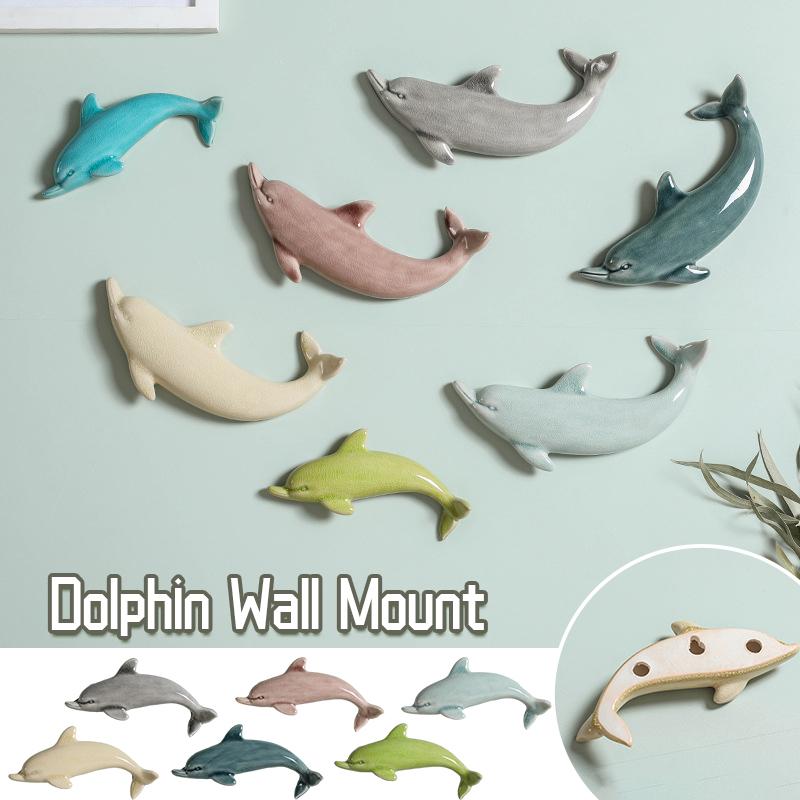 1 шт. 3D керамические фрески в скандинавском стиле с дельфинами, настенные фоны, декор для ремесел, ресторана, гостиной, офиса, украшения