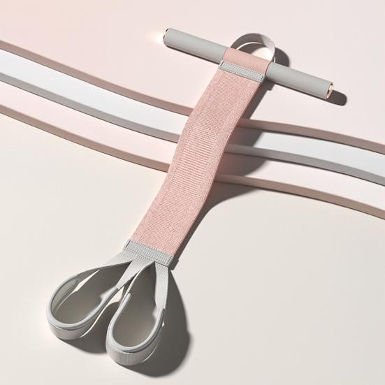 Фитнес-лента с нескользящей ручкой, компактный дизайн, портативная лента для растяжки, вспомогательное устройство для тренировок