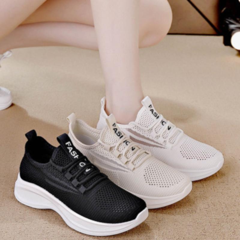 Летняя дышащая полая женская обувь на плоской подошве, низкая, мягкая подошва, слипоны, кроссовки для бега, повседневная обувь