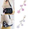 Elegant Flower Keychain Sturdy Alloy Bag Charm Fashion Accessory for Trendy Women Ladies Waterproof Oil Drop Designs