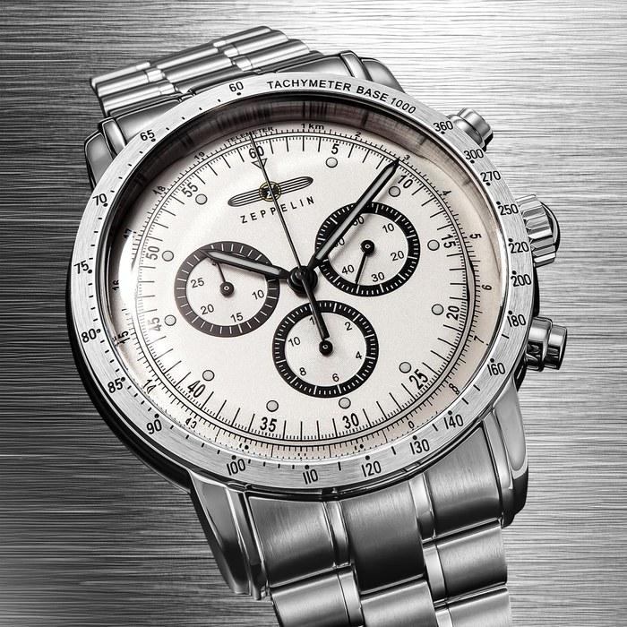 [Zeppelin] 100th Anniversary Watch Quartz 50m Water Resistant Mineral Glass Ivory Dial 8894M-1 Men's