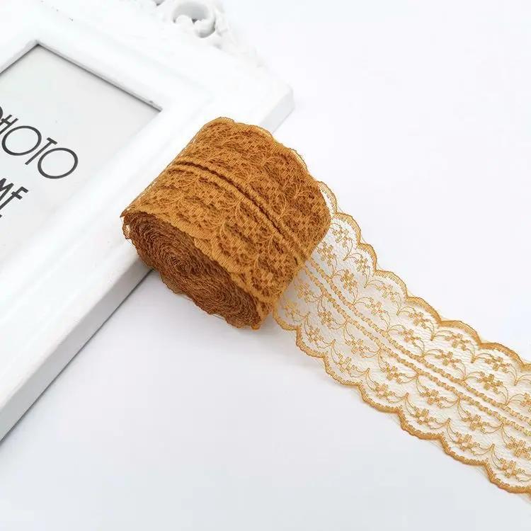 10 метров/рулон 4,5 см Красная Черная Синяя Вышивка Кружевная Лента DIY Одежда Швейная Ткань Свадьба Рождество Хэллоуин Подарок Украшение