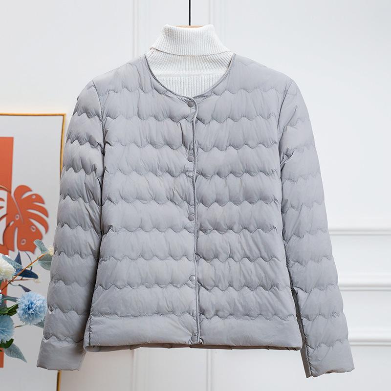 Autumn and winter new light down jacket short fashion wave casual slim simple popular down jacket