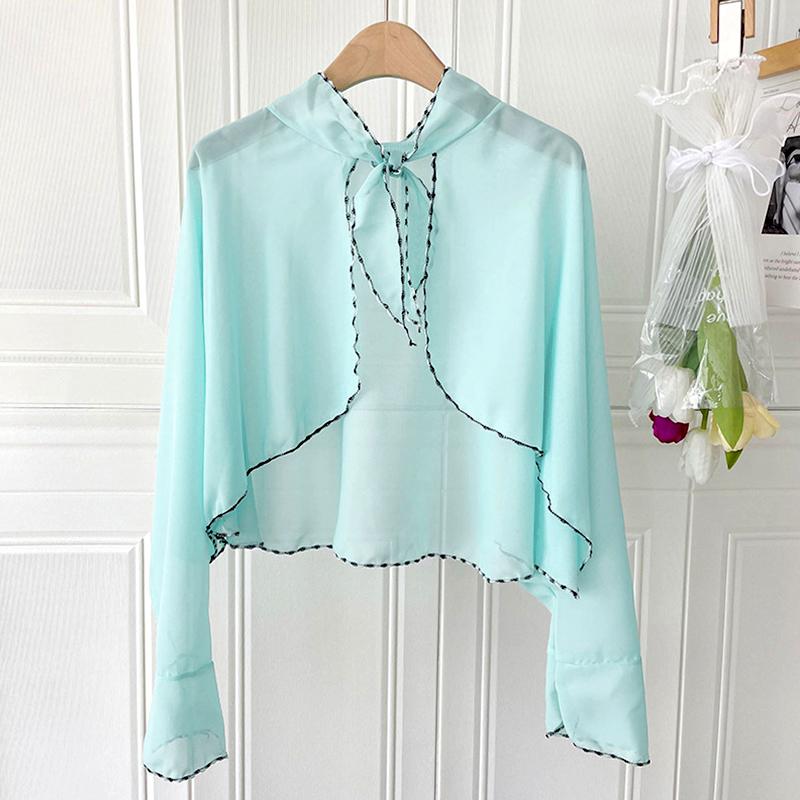 1 шт. Тонкий свободный защитный рукав с длинным рукавом, дышащий женский кардиган, модная защита от солнца, корейский стиль, солнцезащитный платок