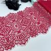 3м х 18,5см Французское кружево Шантильи, Не тянущееся темно-красное сетчатое кружево с ресничками для шитья, бюстгальтера, нижнего белья, платья, одежды, рукоделия