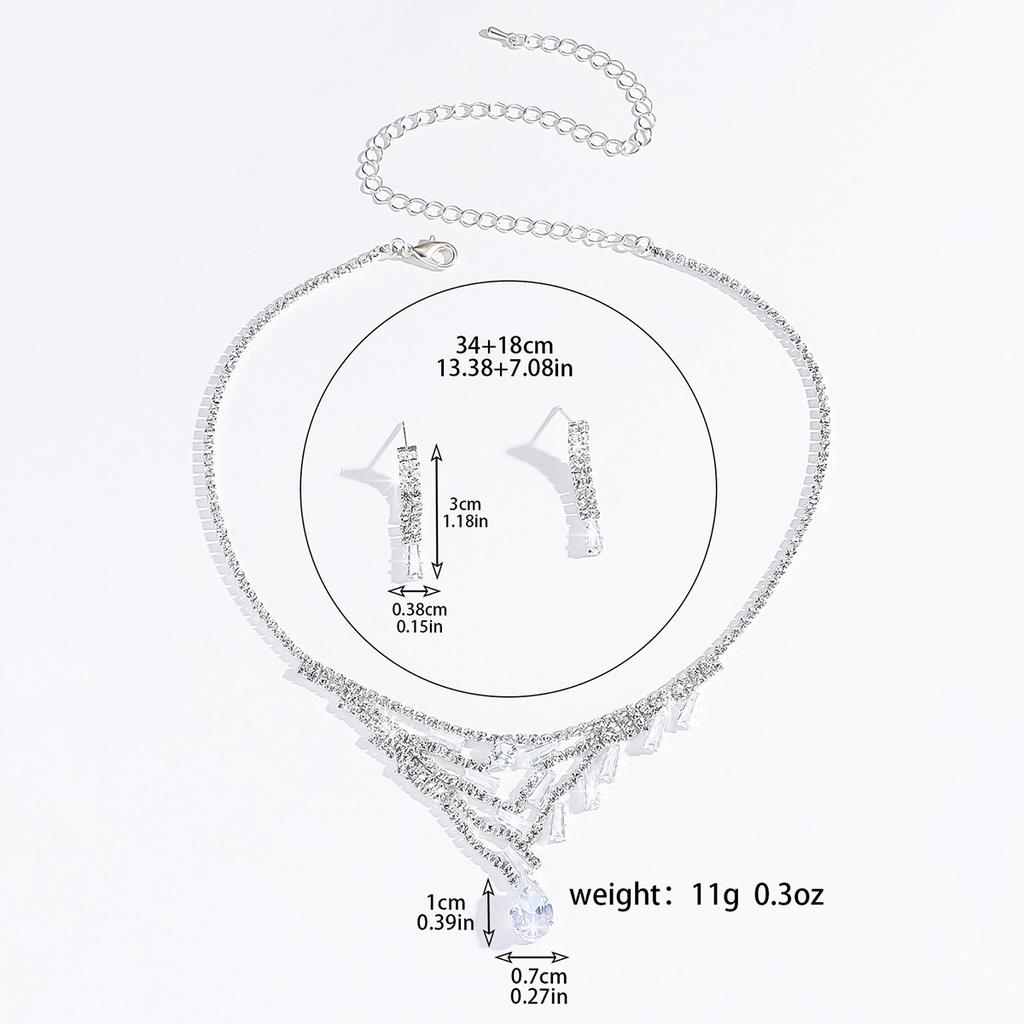 Набор из 3 предметов: женское модное ожерелье с кисточками, серьги, цирконовый набор, подходит для свадьбы, вечеринки, фестивальных подарков