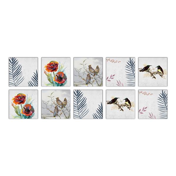 PVC Self-adhesive Sticker Waterproof DIY Tile Sticker Furniture Bathroom Kitchen Wall Stickers Removable Tile Stickers