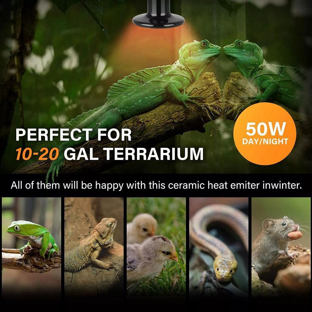 25 Вт/50 Вт/75 Вт/100 Вт греющаяся керамическая ИК-лампа для обогрева без лампы черепаха инфракрасный светильник для цыплят для домашних животных S A6X5
