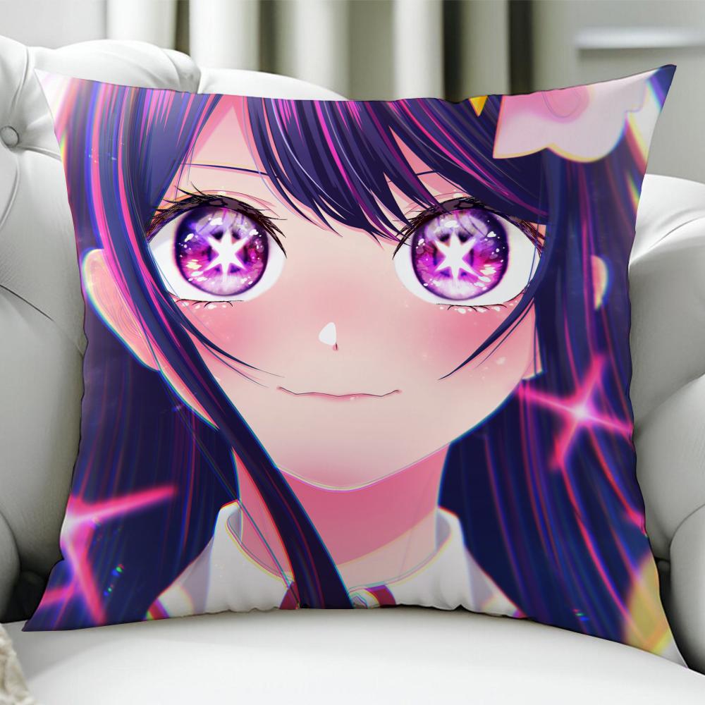 OOshi No Ko cushion cover Birthday Anniversary Gifts Double Sided Printed Zipper Cushion Cover Soft Skin Bedding