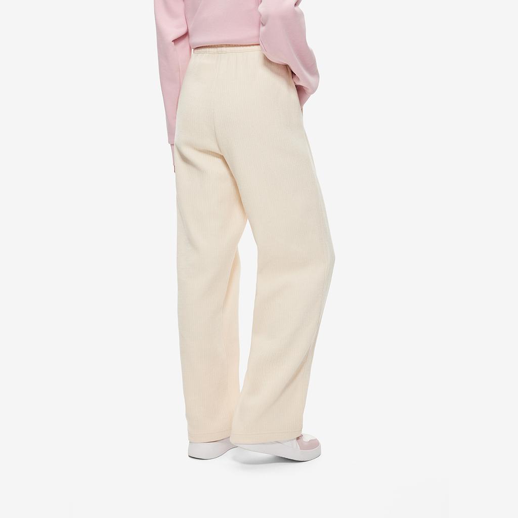 Li Ning Sports Lifestyle Series, повседневные, прямые, со средней талией, на шнурке, универсальные трикотажные спортивные брюки, женские брюки Swan-White AKLU912-4