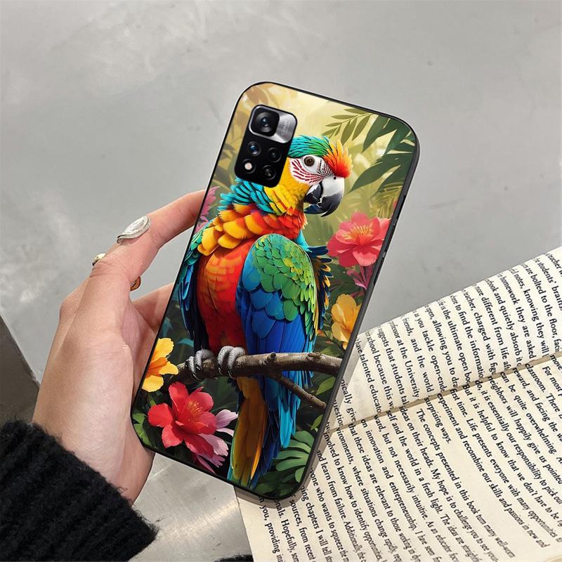 Чехол для телефона с изображением попугая ара для Xiaomi Redmi note 13 12 Pro 11S 11 10 Pro 10S 12S Redmi 10 13C 9C
