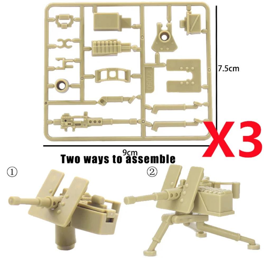 Военный MOC Оружие Строительный Блок Тяжелый Пулемет Гатлинг M19 NSV Фигурки Артиллерия Сапер Пистолет Пуля Игрушка Подарок K013