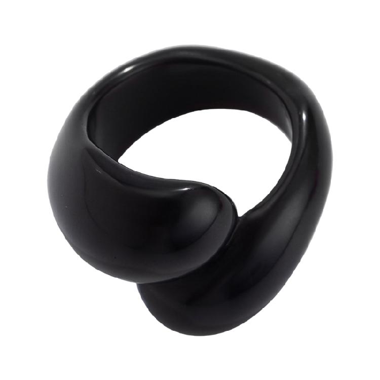 Модное кольцо-заявление Необычное геометрическое красочное кольцо с двойной каплей Трендовые женские аксессуары для повседневной носки