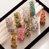 Zircon Cuff Bangles Stone Exaggerated Bracelet Fashion Wide Open Bangle  Women