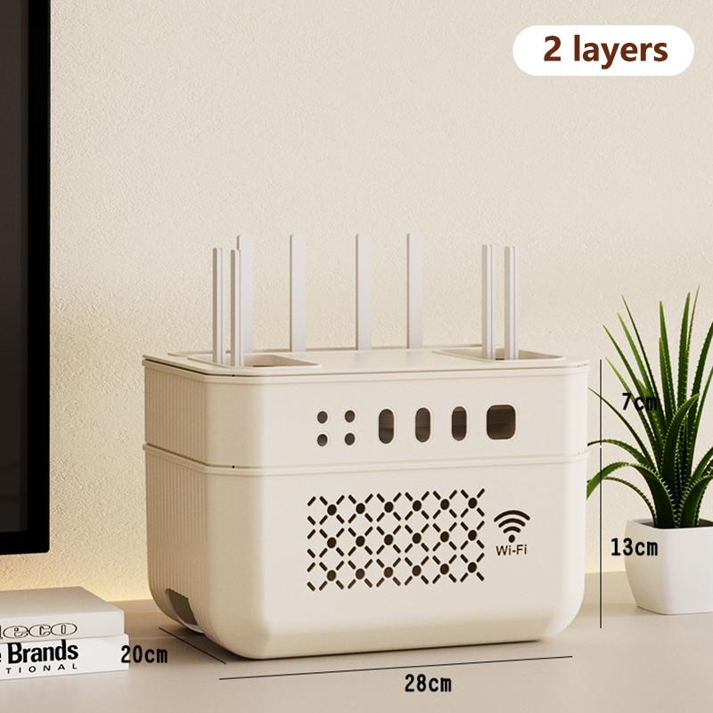 Домашний беспроводной Wi-Fi роутер в корпусе; Кейс для организации кабелей с пылезащитным гнездом для зарядного устройства, органайзер для проводов
