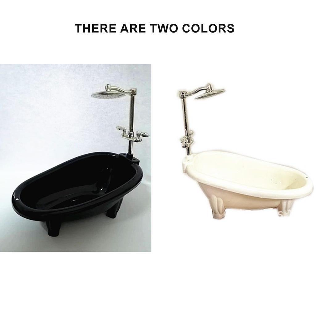 Sharplace 1/12 Scale Miniature Dollhouse Bathtub for Creative Play and Decoration Bathroom Props