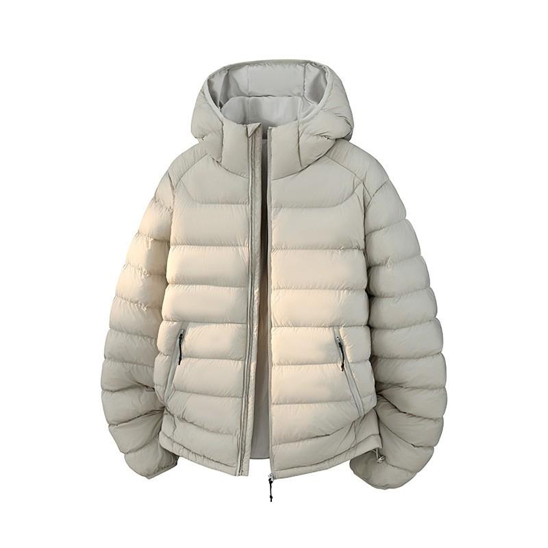 Winter Hooded Puffer Coat Unisex Color Block Casual Warm Jacket Teens