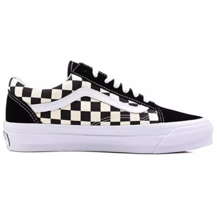 Vans Old Skool 36 LX Checkerboard - Black Unisex Sneakers White VN000CQD2BO