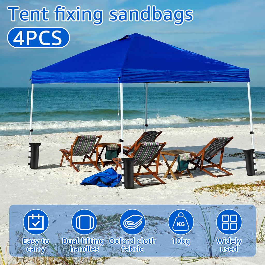 4 шт. Песочный мешок для палатки Ткань Оксфорд Пустой Утяжелительный песочный мешок Открытый Сад Кемпинг Навес Ветрозащитный Фиксированный Песочный мешок Аксессуары для палатки