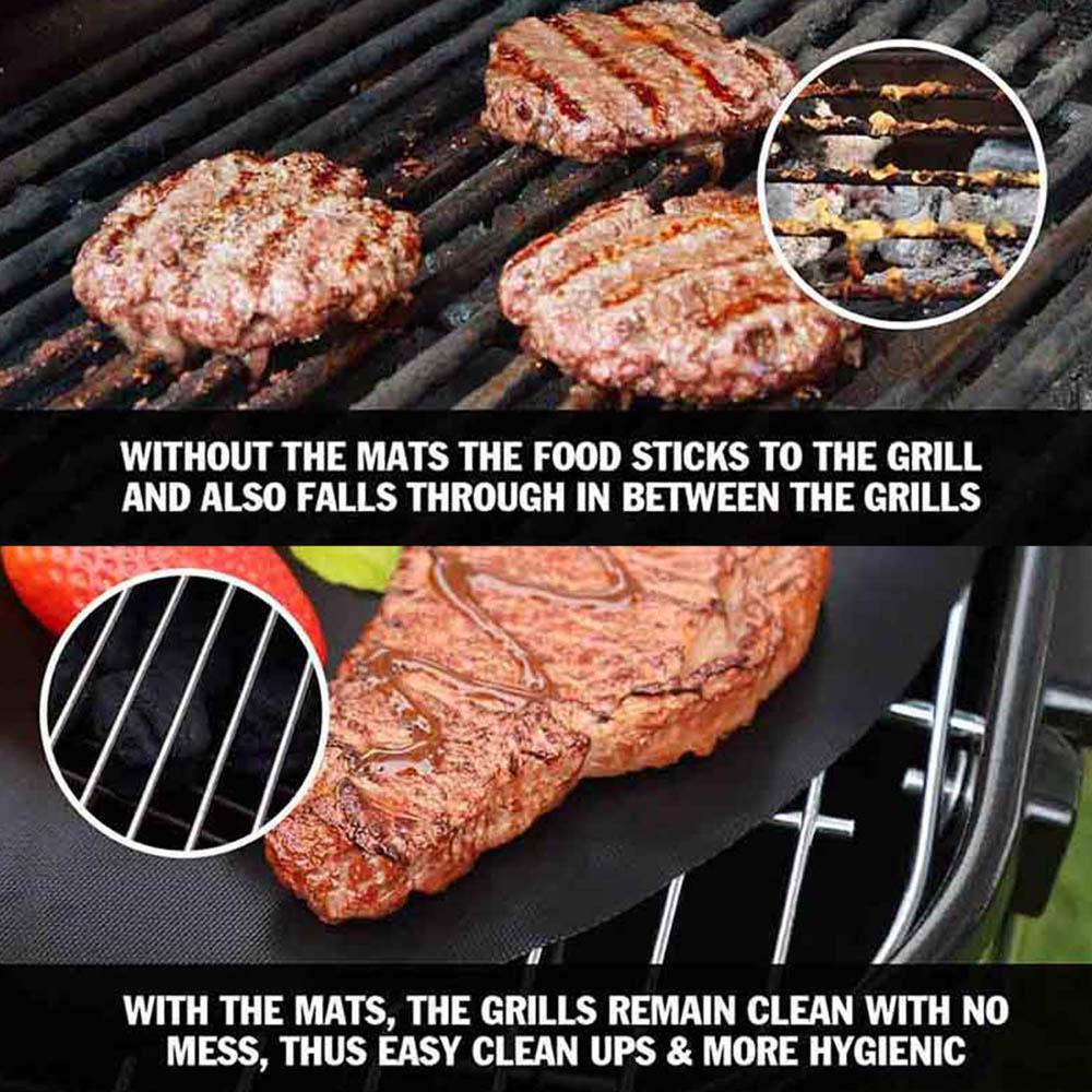 Антипригарный коврик для барбекю, круглый коврик для выпечки, термостойкая подставка для сковороды, коврик для барбекю, гриля, кухонные подушечки для выпечки