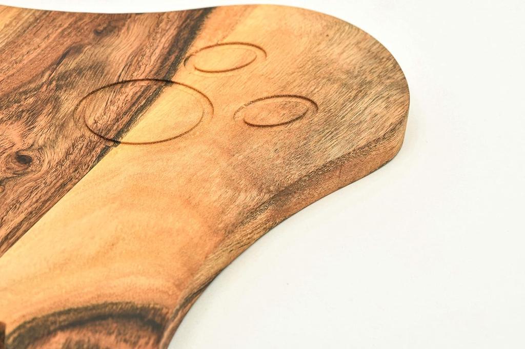 Organic Acacia Wood Cutting Board for Kitchen Chopping and Butcher Block Cheese, Vegetables, Fruit and Salad, 14 X 10 Inch, Ghost Board