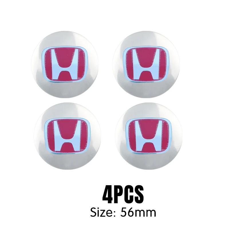 56/60mm Car Wheel Center Hub Cap Badge Logo Emblem Decal Wheel Sticker For Honda Civic City Accord Odyssey CRV Hrv Jazz CBR VTX