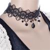 Fashion Gothic Black Lace Retro Choker Collar Flower Pendant Necklace Jewelry