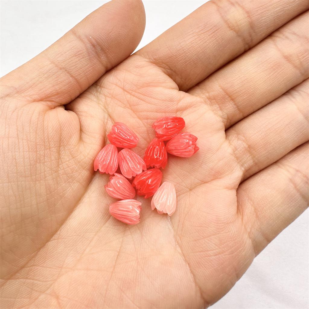 10 шт. 7*9 мм красочные коралловые ракушки, пудра, прессованный цветок, маленький бутон цветка, маленькая роза, свободные бусины, сделай сам, кулон, серьги, изготовление ювелирных изделий
