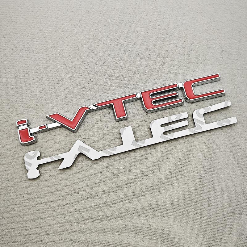3D Metal i-IVTEC Logo Emblem Badge Decals Car Sticker For Honda City cb400 i-VTEC vfr800 Civic Accord Odyssey Spirior CRV SUV akp256