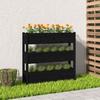 VidaXL Planter Black 112x25x104.5 Cm Solid Pine Wood 823924
