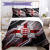 England Football Printed Bedding 3 Piece Set Cozy Breathable Bed Cover Set as Housewarming Holiday Gift