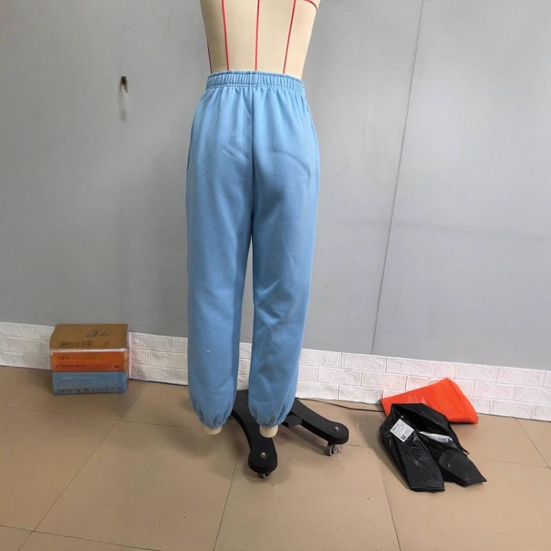 Womens Embroidered Letter Fleece Sweatpants Loose Fit Casual Joggers