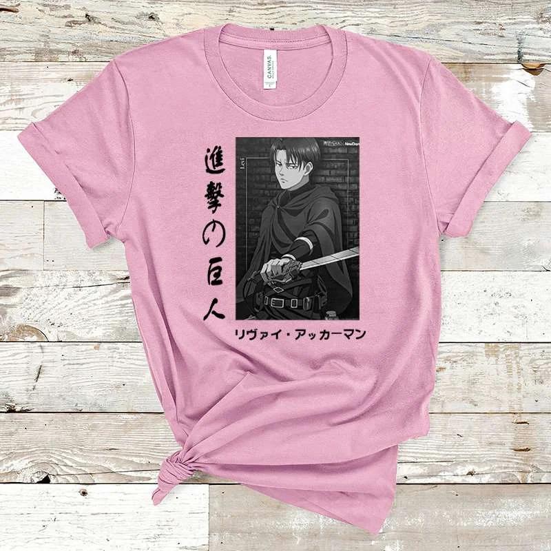 Summer Hot Anime Levi Ackerman Clothing Female Loose Women T-shirt Punk Dark Grunge Streetwear Ladies Top Gothic T Shirts